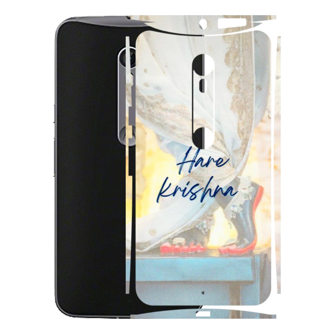 Motorola Phone Skins (All Models) - Hare Krishna - 3D Embossed Finish (L-03) Motorola Moto X Style