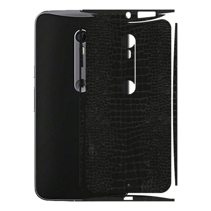 Motorola Phone Skins (All Models) - Snake Leather Black - 3D Embossed Finish (L-107) Motorola Moto X Style