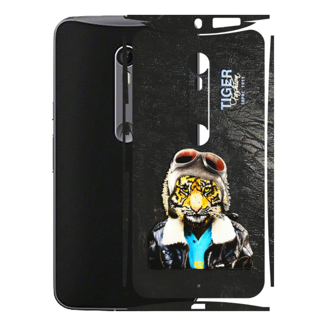 Motorola Phone Skins (All Models) - Rider Tiger - 3D Embossed Finish (L-113) Motorola Moto X Style