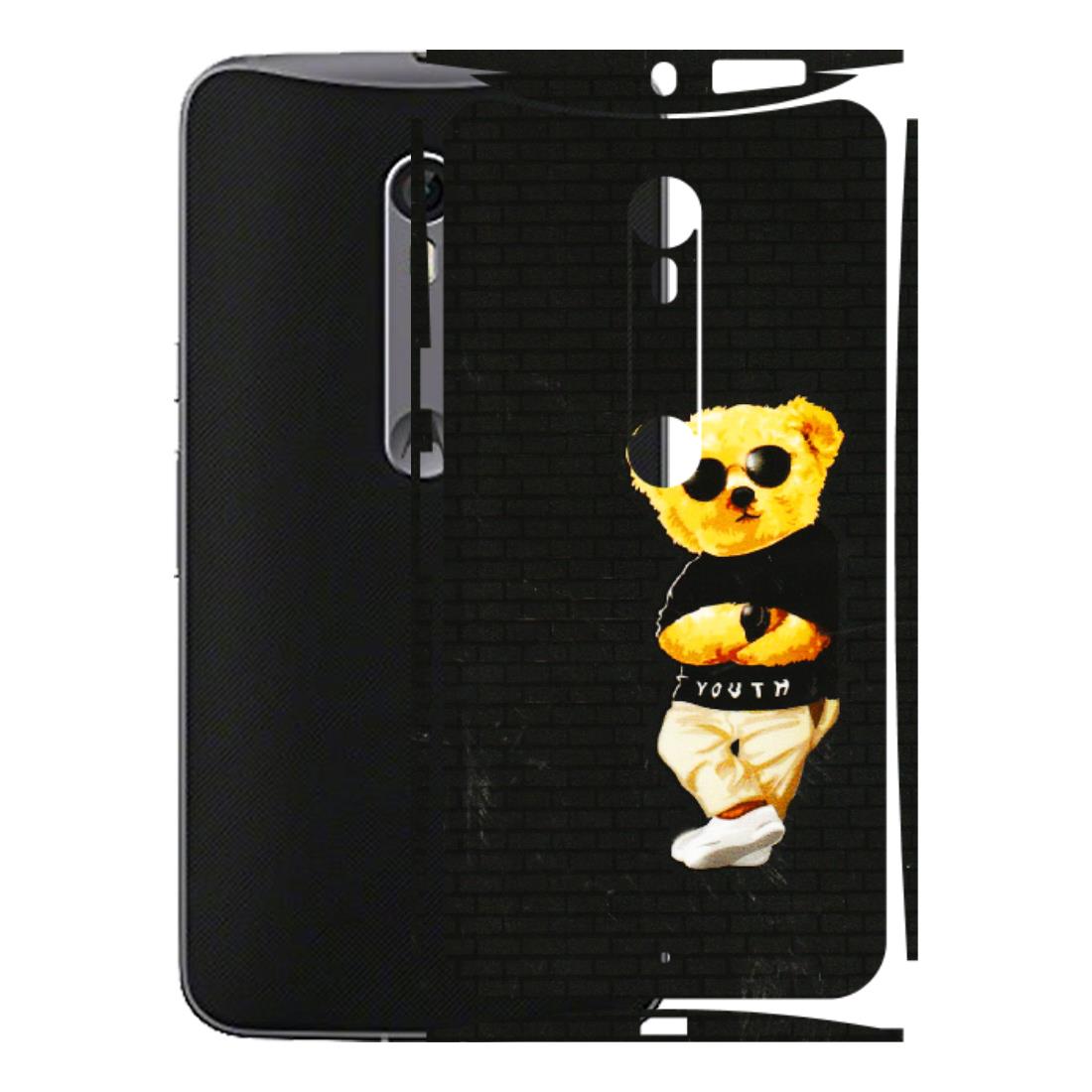 Motorola Phone Skins (All Models) - Classy Teddy Bear - 3D Embossed Finish (L-116) Motorola Moto X Style