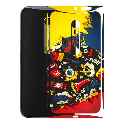 Motorola Phone Skins (All Models) - Pacific Doodle Art - 3D Embossed Finish (L-120) Motorola Moto X Style