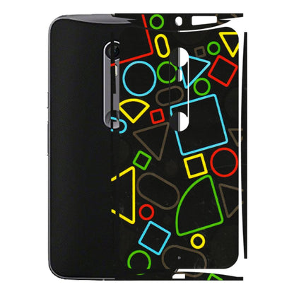 Motorola Phone Skins (All Models) - Black Shapes - 3D Embossed Finish (L-131) Motorola Moto X Style
