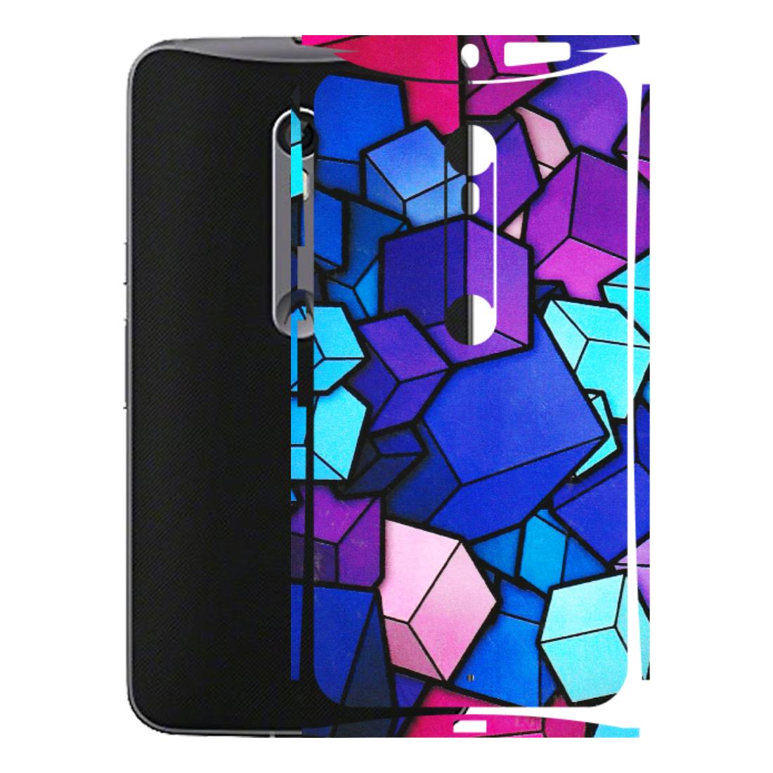 Motorola Phone Skins (All Models) - Cube Doodle - 3D Embossed Finish (L-141) Motorola Moto X Style