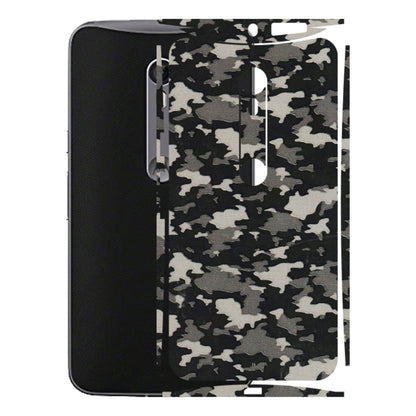 Motorola Phone Skins (All Models) - Black/Grey Camoflaunge - 3D Embossed Finish (L-142) Motorola Moto X Style