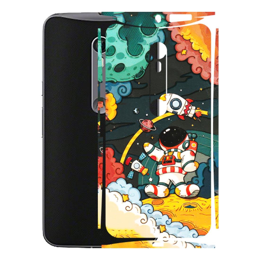 Motorola Phone Skins (All Models) - Astronauts & Spaceship - 3D Embossed Finish (L-145) Motorola Moto X Style
