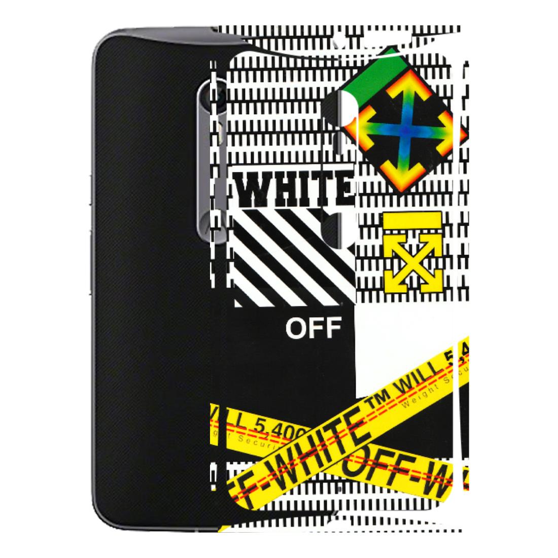 Motorola Phone Skins (All Models) - White Off Abstract - 3D Embossed Finish (L-172) Motorola Moto X Style