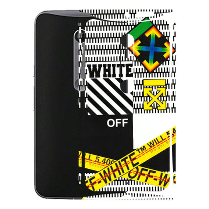 Motorola Phone Skins (All Models) - White Off Abstract - 3D Embossed Finish (L-172) Motorola Moto X Style
