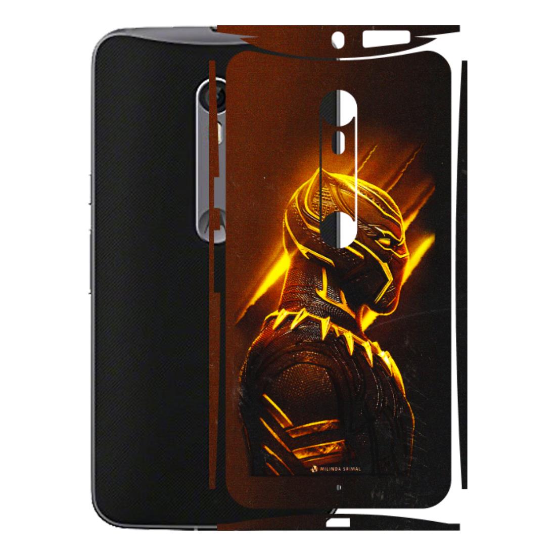 Motorola Phone Skins (All Models) - Gold Black Panther - 3D Embossed Finish (L-181) Motorola Moto X Style