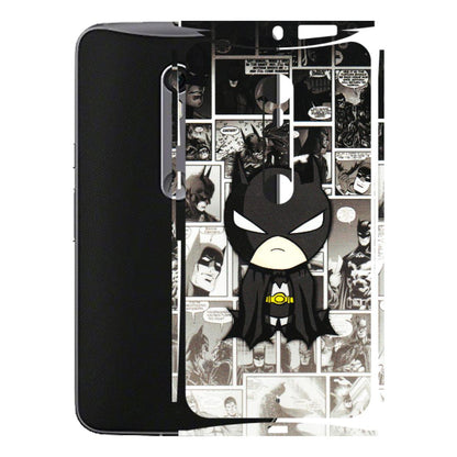 Motorola Phone Skins (All Models) - Toon Batman - 3D Embossed Finish (L-182) Motorola Moto X Style