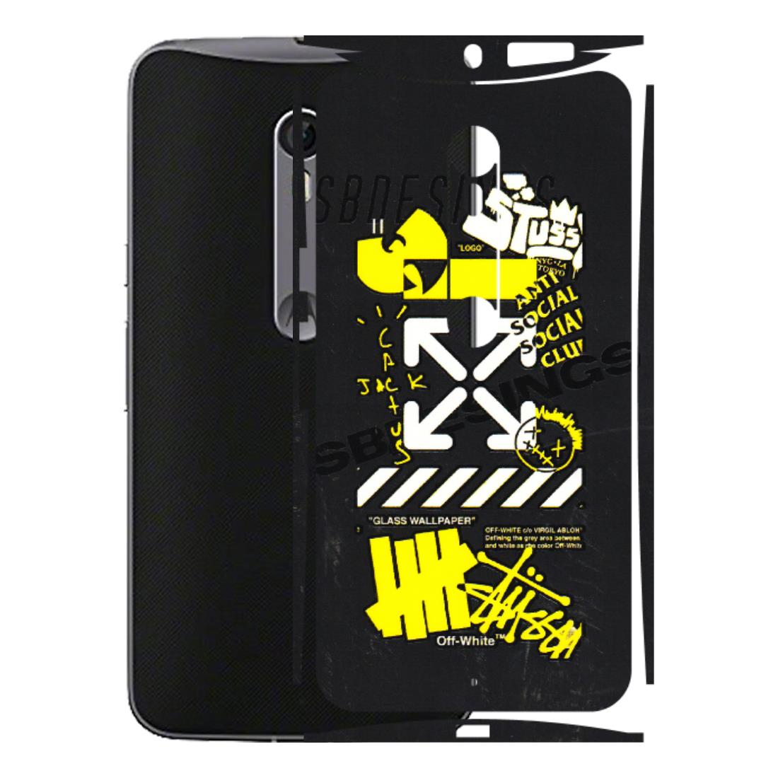 Motorola Phone Skins (All Models) - Anti Social Graffiti - 3D Embossed Finish (L-198) Motorola Moto X Style