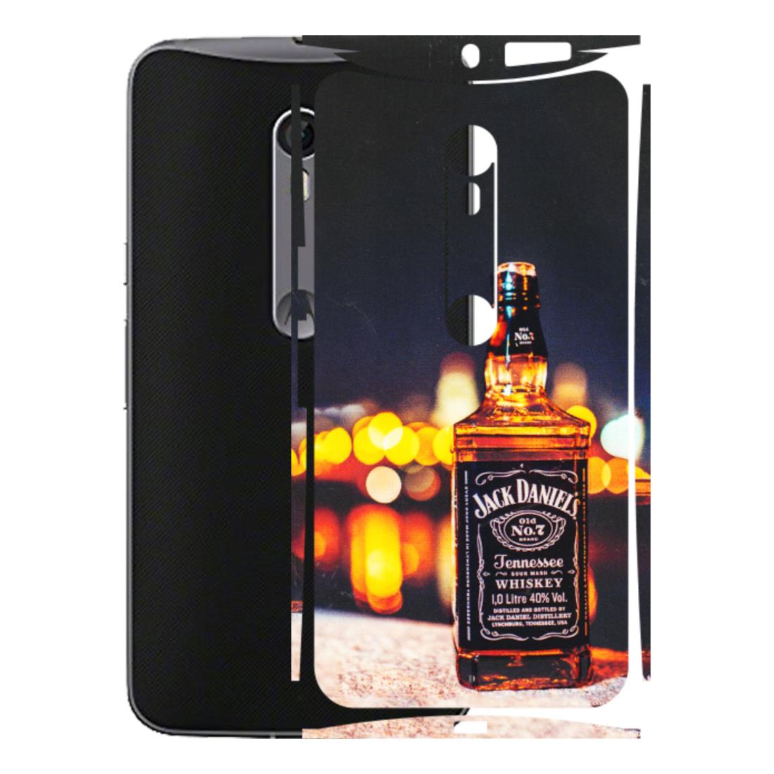 Motorola Phone Skins (All Models) - JD Whiskey Bottle - 3D Embossed Finish (L-20) Motorola Moto X Style