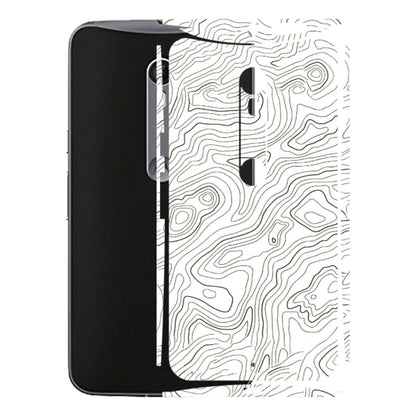 Motorola Phone Skins (All Models) - White Black Swirls - 3D Embossed Finish (L-219) Motorola Moto X Style