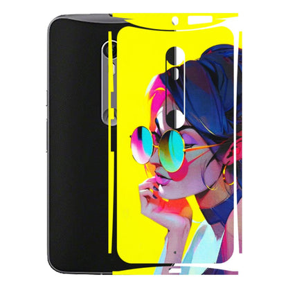 Motorola Phone Skins (All Models) - Bold Stylish Girl - 3D Embossed Finish (L-222) Motorola Moto X Style