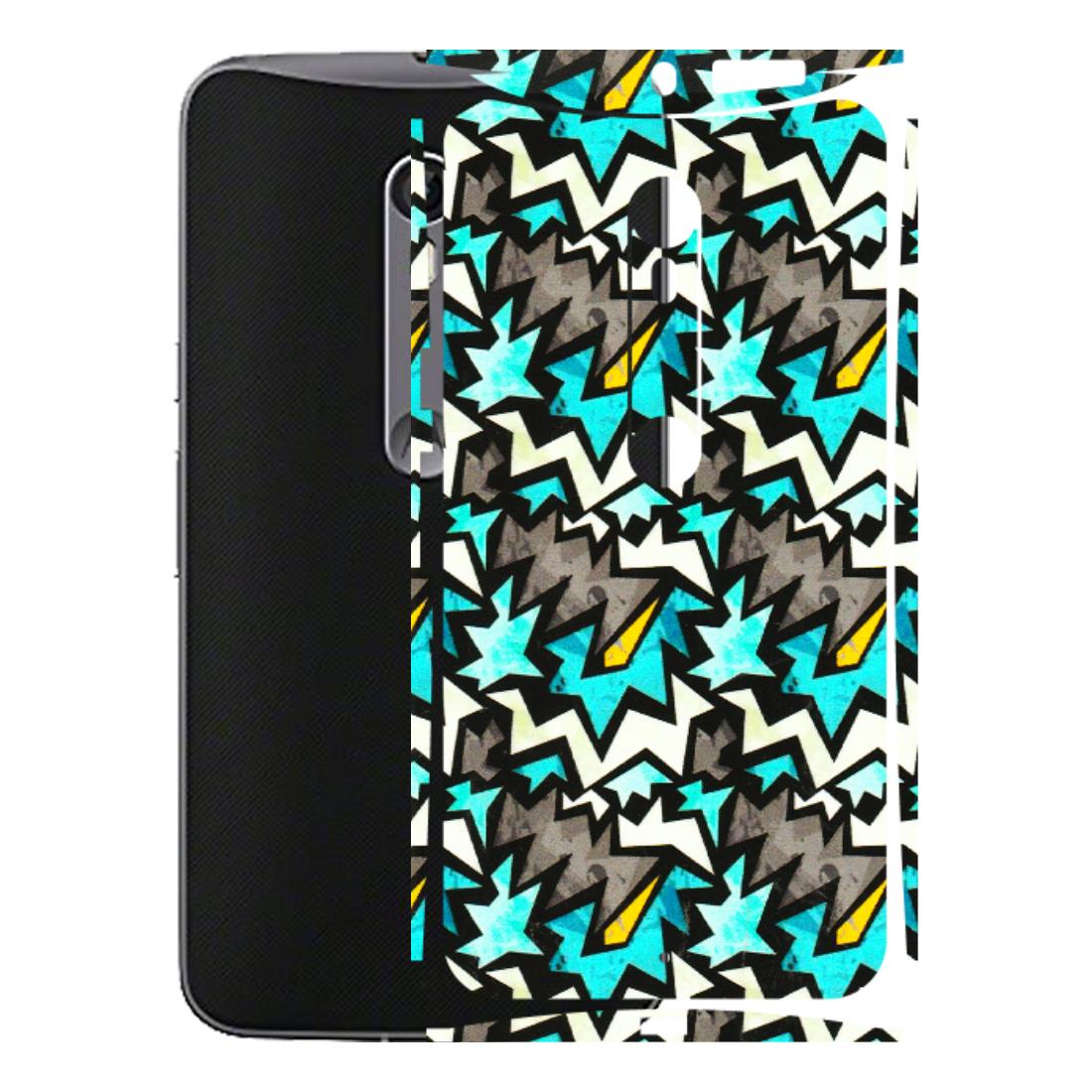 Motorola Phone Skins (All Models) - Funky Zig Zag - 3D Embossed Finish (L-223) Motorola Moto X Style