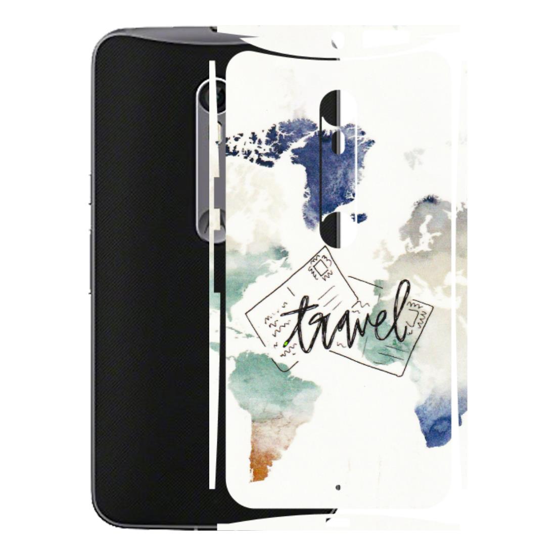 Motorola Phone Skins (All Models) - Travel The World - 3D Embossed Finish (L-232) Motorola Moto X Style