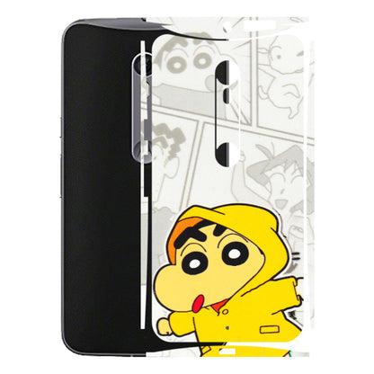 Motorola Phone Skins (All Models) - Yellow Shinchan Comic - 3D Embossed Finish (L-246) Motorola Moto X Style