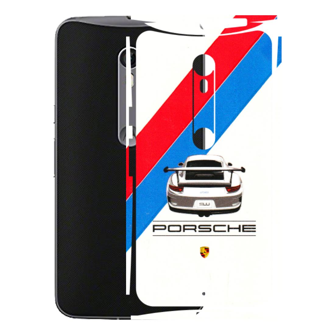 Motorola Phone Skins (All Models) - Porche Car Sober Logo - 3D Embossed Finish (L-248) Motorola Moto X Style