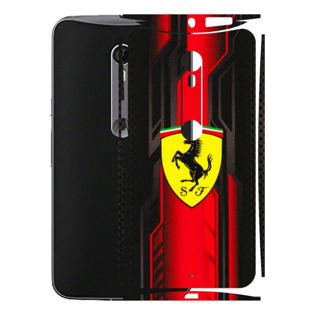 Motorola Phone Skins (All Models) - Black Ferrari Logo - 3D Embossed Finish (L-253) Motorola Moto X Style
