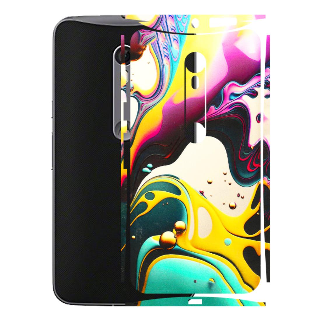 Motorola Phone Skins (All Models) - Multicolor Abstract pattern - 3D Embossed Finish (L-254) Motorola Moto X Style