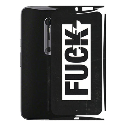 Motorola Phone Skins (All Models) - The F Word - 3D Embossed Finish (L-255) Motorola Moto X Style