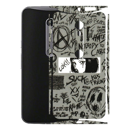 Motorola Phone Skins (All Models) - Never Have Love Anime - 3D Embossed Finish (L-260) Motorola Moto X Style