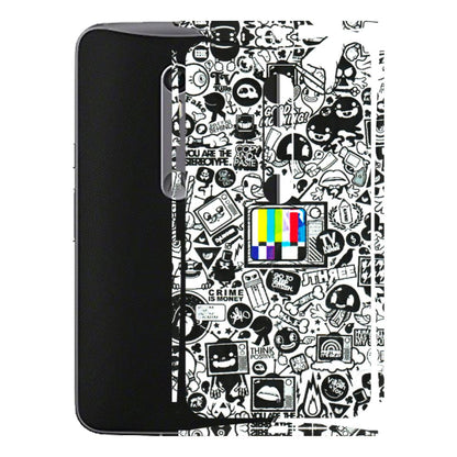 Motorola Phone Skins (All Models) - Doodles Positive Art - 3D Embossed Finish (L-263) Motorola Moto X Style