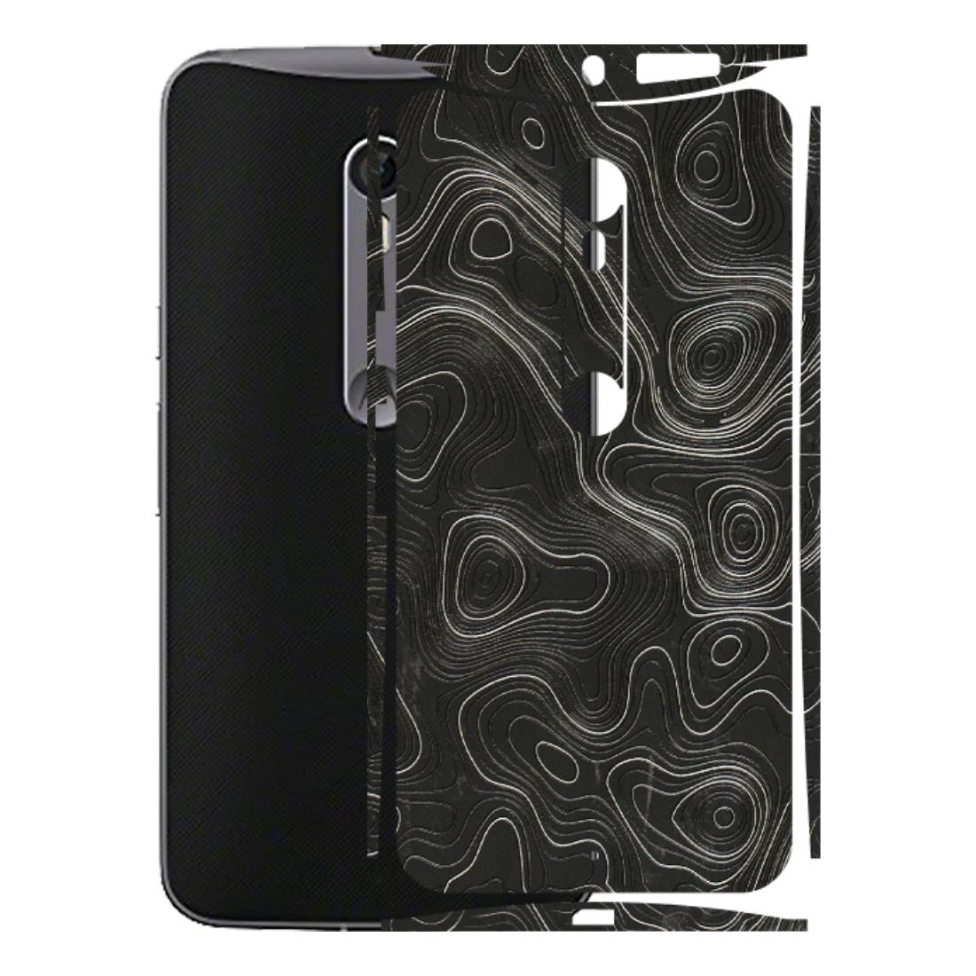 Motorola Phone Skins (All Models) - Abstract White Line Map - 3D Embossed Finish (L-269) Motorola Moto X Style