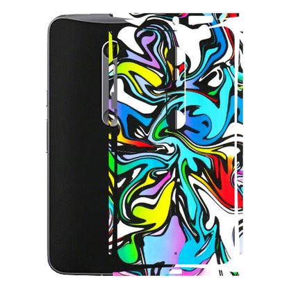 Motorola Phone Skins (All Models) - Abstract Colour Paints - 3D Embossed Finish (L-271) Motorola Moto X Style