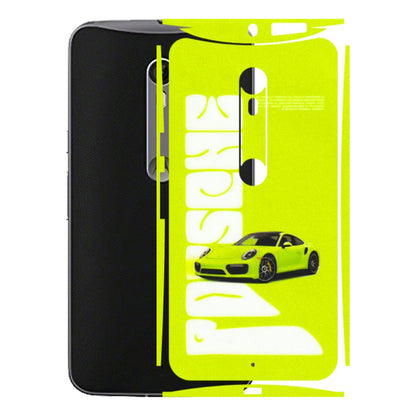 Motorola Phone Skins (All Models) - Lime Green Porche - 3D Embossed Finish (L-30) Motorola Moto X Style
