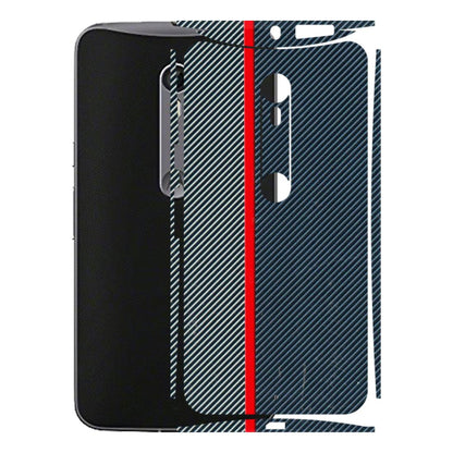 Motorola Phone Skins (All Models) - Blue Sober Lines - 3D Embossed Finish (L-305) Motorola Moto X Style