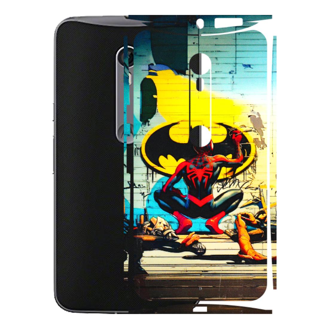 Motorola Phone Skins (All Models) - New Spiderman Bat Logo - 3D Embossed Finish (L-309) Motorola Moto X Style