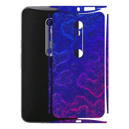Motorola Phone Skins (All Models) - Purple Ripples Swirl - 3D Embossed Finish (L-314) Motorola Moto X Style