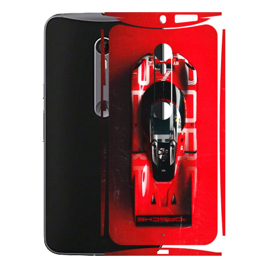 Motorola Phone Skins (All Models) - Red Porsche Car Logo - 3D Embossed Finish (L-315) Motorola Moto X Style