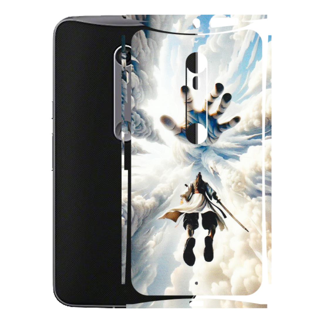 Motorola Phone Skins (All Models) - Big Hand With Monkey King - 3D Embossed Finish (L-323) Motorola Moto X Style