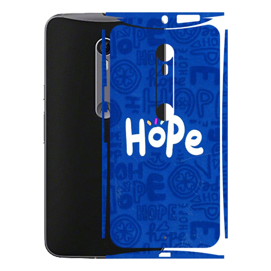 Motorola Phone Skins (All Models) - Hope Doodles Blue - 3D Embossed Finish (L-43) Motorola Moto X Style