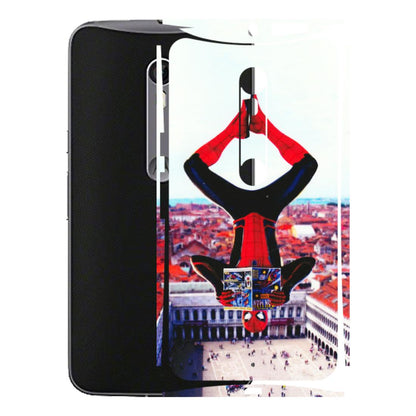 Motorola Phone Skins (All Models) - Spiderman Hanging - 3D Embossed Finish (L-53) Motorola Moto X Style