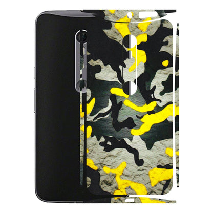 Motorola Phone Skins (All Models) - Yellow Camouflage - 3D Embossed Finish (L-61) Motorola Moto X Style