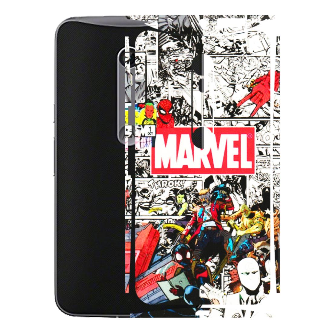 Motorola Phone Skins (All Models) - Marvel Colorful Comic - 3D Embossed Finish (L-64) Motorola Moto X Style