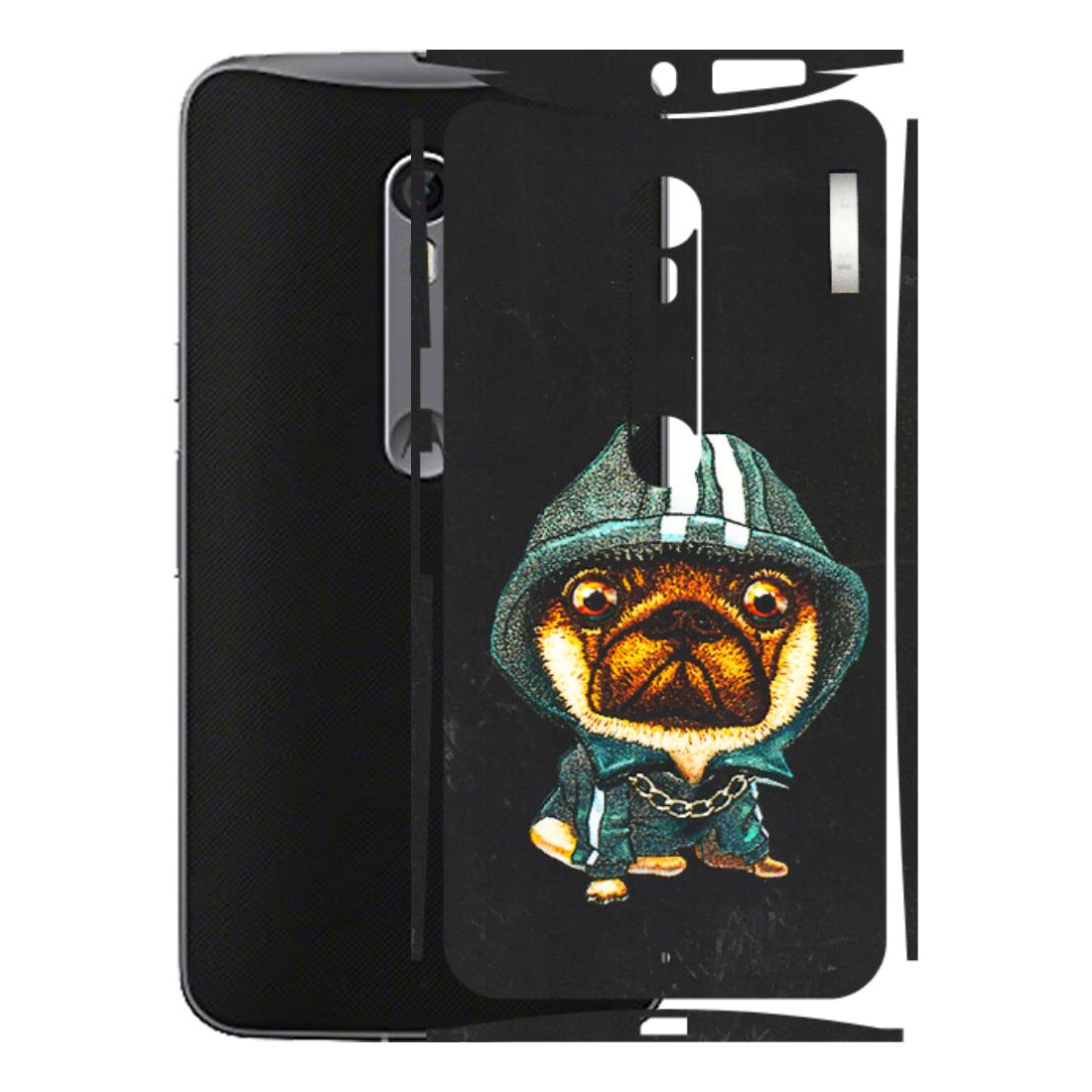 Motorola Phone Skins (All Models) - Puppy N Hoodie - 3D Embossed Finish (L-90) Motorola Moto X Style
