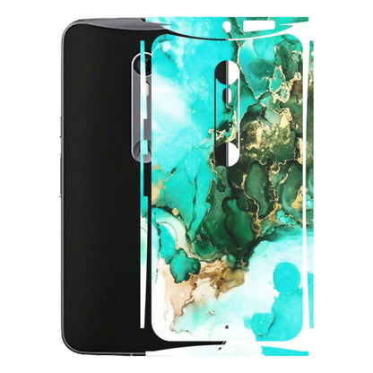 Motorola Phone Skins (All Models) - The Blue Gold Marble - Matte Finish (M-124) Motorola Moto X Style