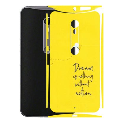 Motorola Phone Skins (All Models) - Dream Is Nothing Without Action - Matte Finish (M-138) Motorola Moto X Style