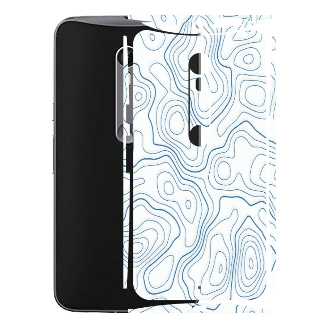 Motorola Phone Skins (All Models) - Blue And White Swirls - Matte Finish (M-139) Motorola Moto X Style