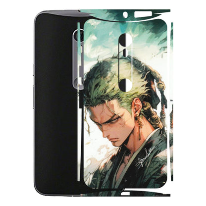 Motorola Phone Skins (All Models) - New Roronoa Zoro One Picece Anime - Matte Finish (M-140) Motorola Moto X Style