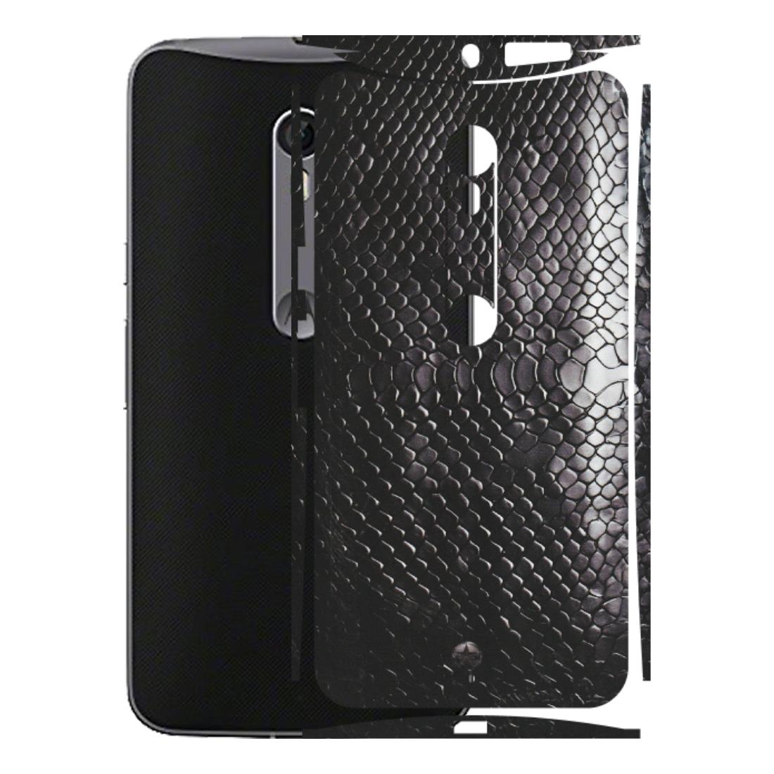 Motorola Phone Skins (All Models) - Black Snack Leather - Matte Finish (M-147) Motorola Moto X Style