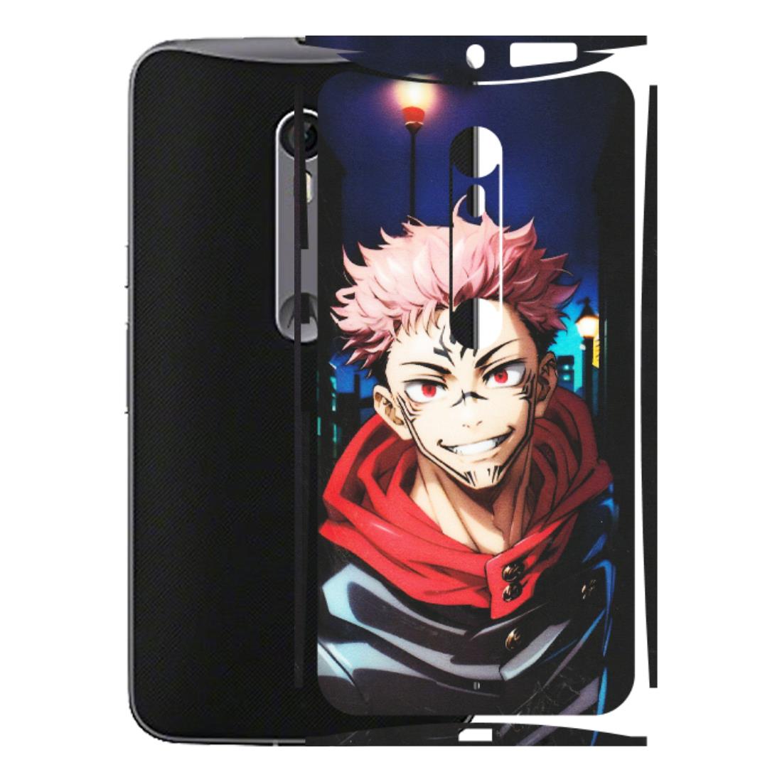 Motorola Phone Skins (All Models) - Yuji Itadori Funny Face Anime - Matte Finish (M-152) Motorola Moto X Style