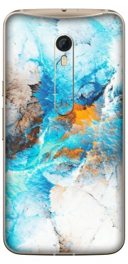 Motorola Phone Skins (All Models) - Blue Waves Abstract - Matte Finish (M-19) Motorola Moto X Style