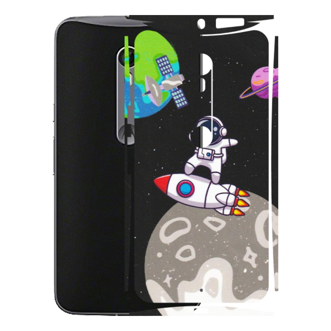 Motorola Phone Skins (All Models) - Astronaut Vibing Toon Running - Matte Finish (M-39) Motorola Moto X Style