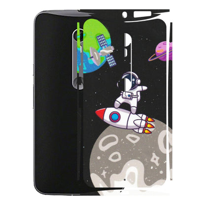 Motorola Phone Skins (All Models) - Astronaut Vibing Toon Running - Matte Finish (M-39) Motorola Moto X Style