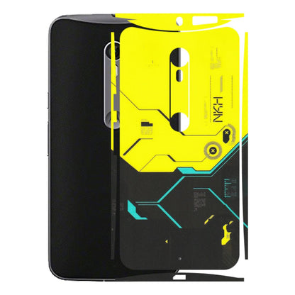 Motorola Phone Skins (All Models) - Black Yellow Technica - Matte Finish (M-53) Motorola Moto X Style