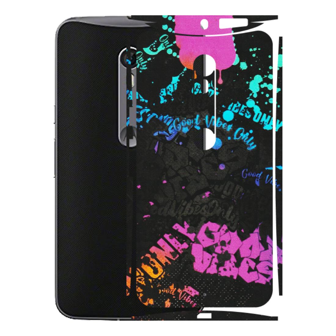 Motorola Phone Skins (All Models) - Majestic Black Vibes - Matte Finish (M-62) Motorola Moto X Style